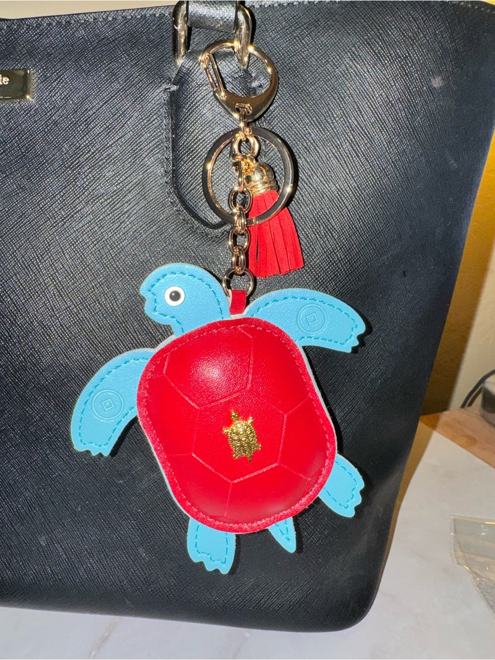Red & Turquoise Turtle Keychain Bag Charm unbranded - new in packaging